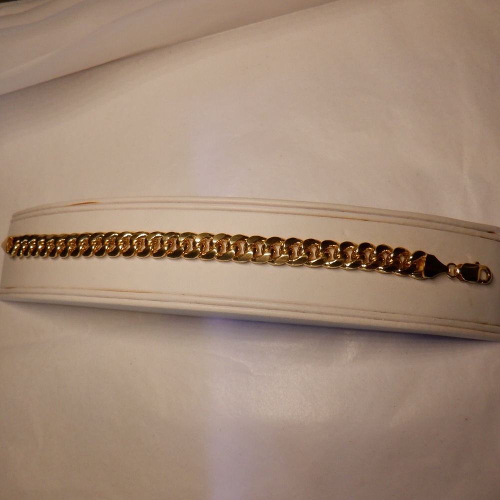 New 14k yellow gold cuban link 10mm